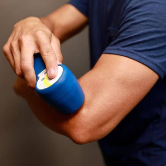 Terraquant TQ Solo Laser treating elbow pain and inflammation